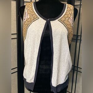 BKE Beaded short tunic: vest size medium very unique!!